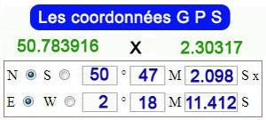 Coordonnees gps
